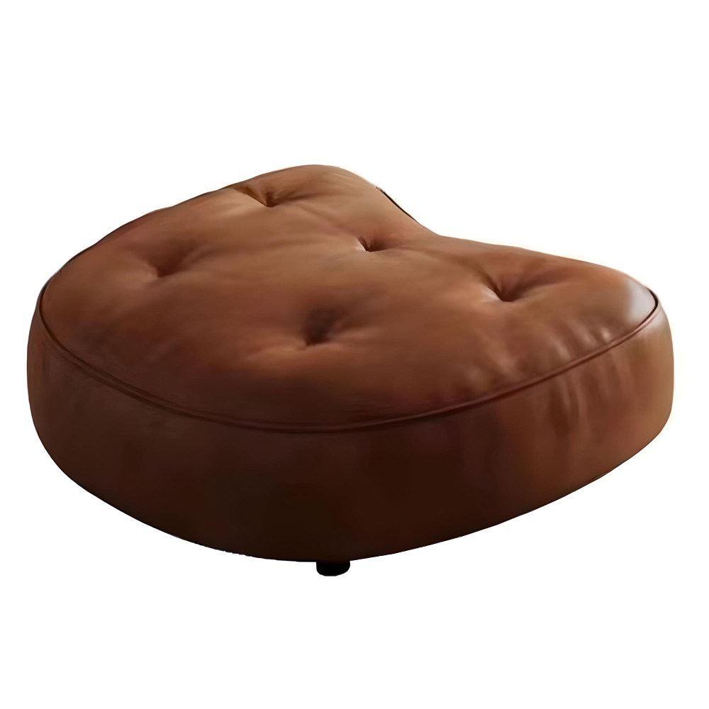 Пуф кожаный с каркасом из массива дерева Medieval Furniture