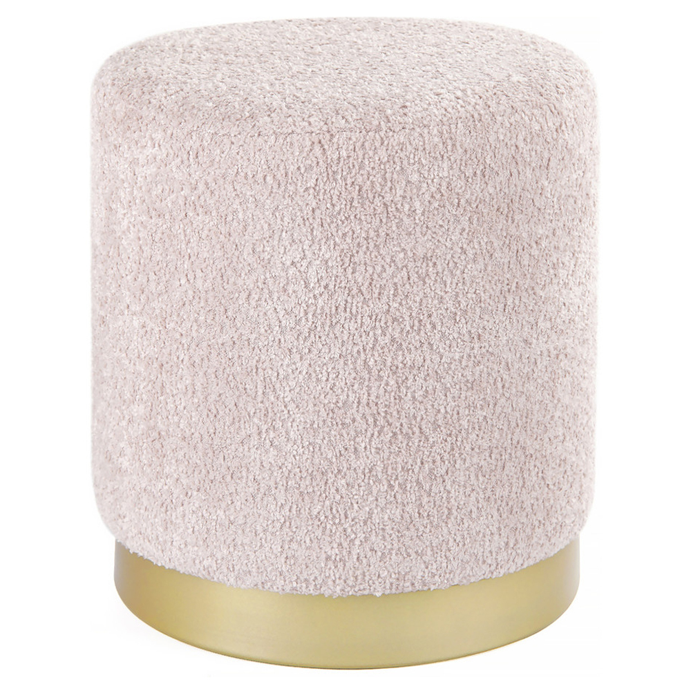 Пуф круглый розовый на металлическом основании Golden Belt