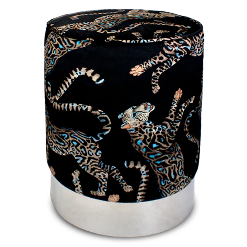 Пуф Леопарды Cheetah Kings Starry Nights Velvet Pouffe