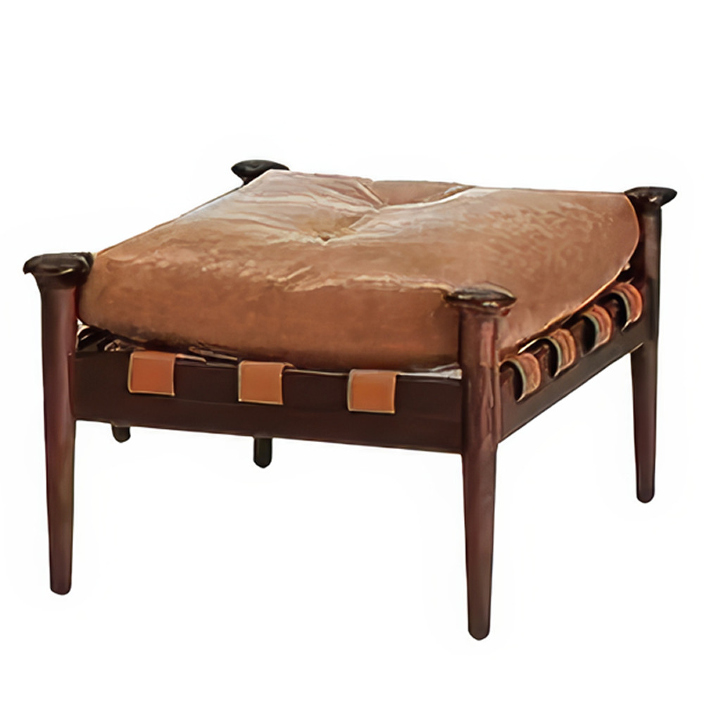 Пуф с каркасом из дерева и обивкой из кожи Furniture Medieval