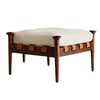 Пуф с каркасом из дерева и обивкой из ткани букле Furniture Medieval