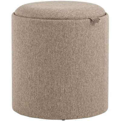 Пуф-столик с ящиком рогожка бежевый Bianca высота 44 см