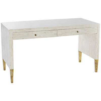 Рабочий стол Bone Inlay Two Drawer Table