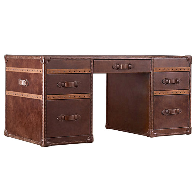 Рабочий Стол Натуральная Кожа Mayfair Steamer Trunk
