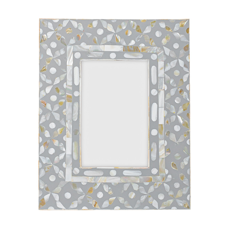 Рама для фото Bone Inlay Pearl Gray S
