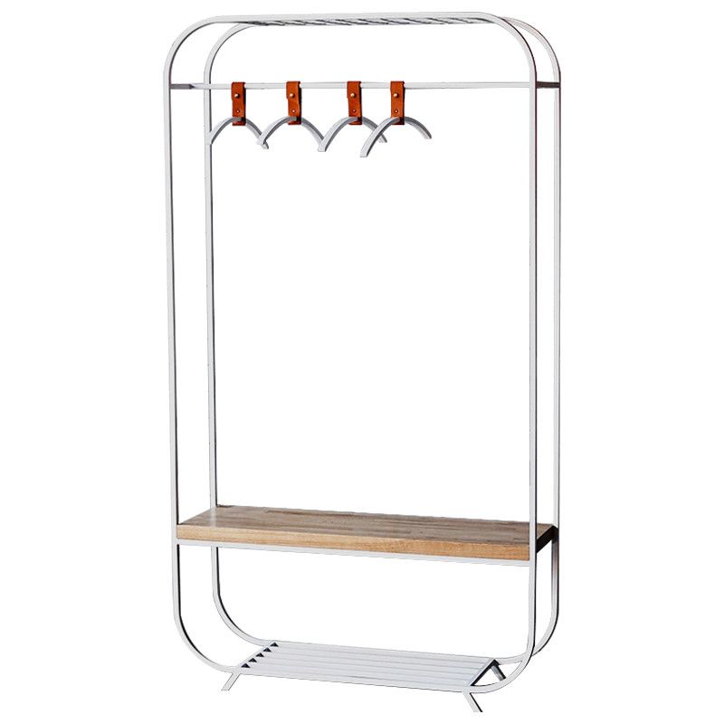 Рейл Hardin White Industrial Metal Rust Clothes Rail