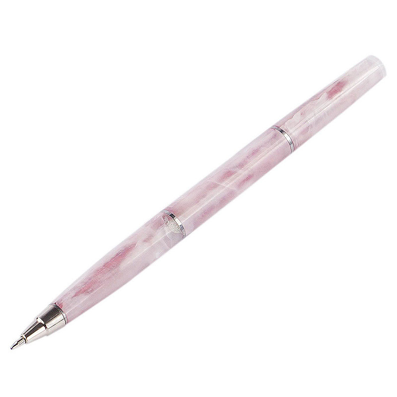 Ручка шариковая из натурального камня Кварц Розовый Stone Pens