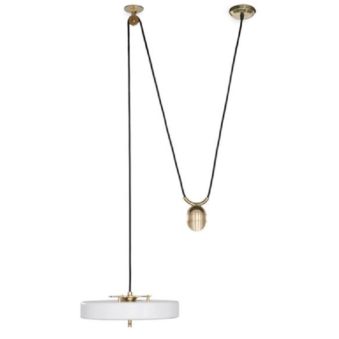 Светильник белый BERT FRANK REVOLVE RISE FALL PENDANT