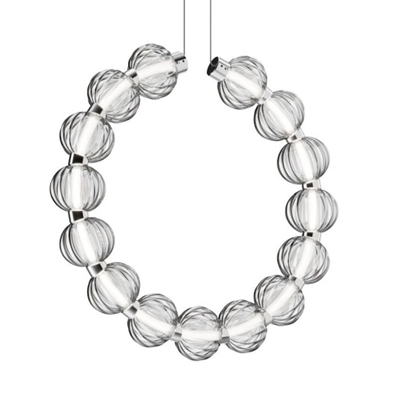 Светильник вертикальное кольцо со стеклянными шарами Balls Lamp