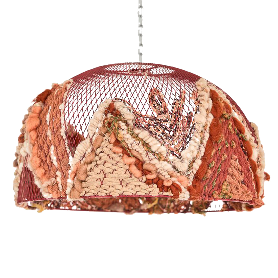 Светильник вязаный природной формы Terracotta threads