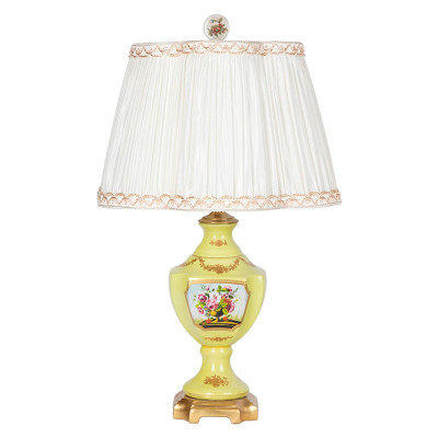 Светильник настольный фарфоровый желтый Stella
