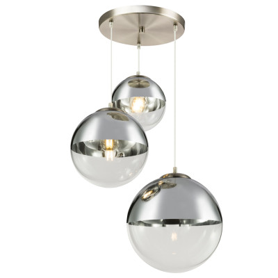Светильник подвесной Mirror Ball Silver 3 плафона