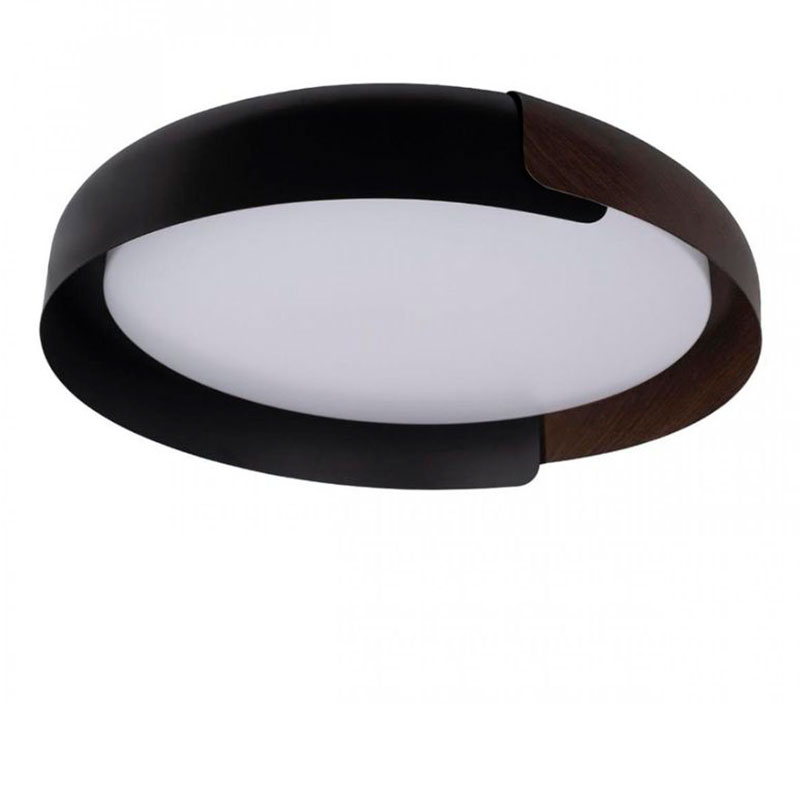 Светильник потолочный круглый Assol cup Black Wood диаметр 46