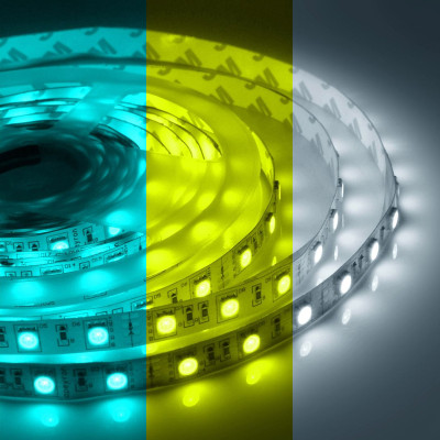 Светодиодная влагозащищенная лента 14,4W/m 60LED/m 5050SMD разноцветная 5M