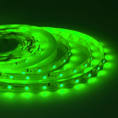 Светодиодная влагозащищенная лента 4,8W/m 60LED/m 3528SMD зеленый 5M