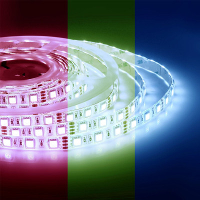 Светодиодная влагозащищенная лента 5М 14,4W/m 60LED/m 5050SMD разноцветная