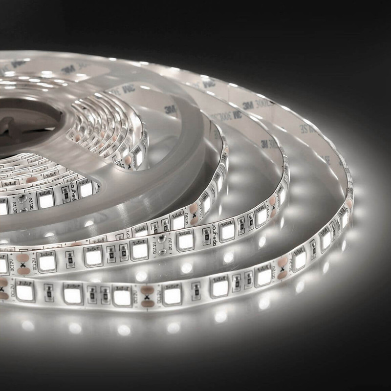 Светодиодная влагозащищенная лента 60Led/m 5050SMD дневной белый 5M