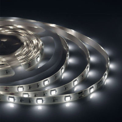 Светодиодная влагозащищенная лента 7,2W/m 30LED/m 5050SMD холодный белый 5M