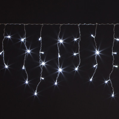 Светодиодная Гирлянда-Бахрома с Белым светом