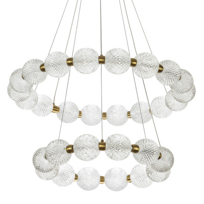 Светодиодная двухъярусная кольцевая люстра Crystal Globule Chandelier