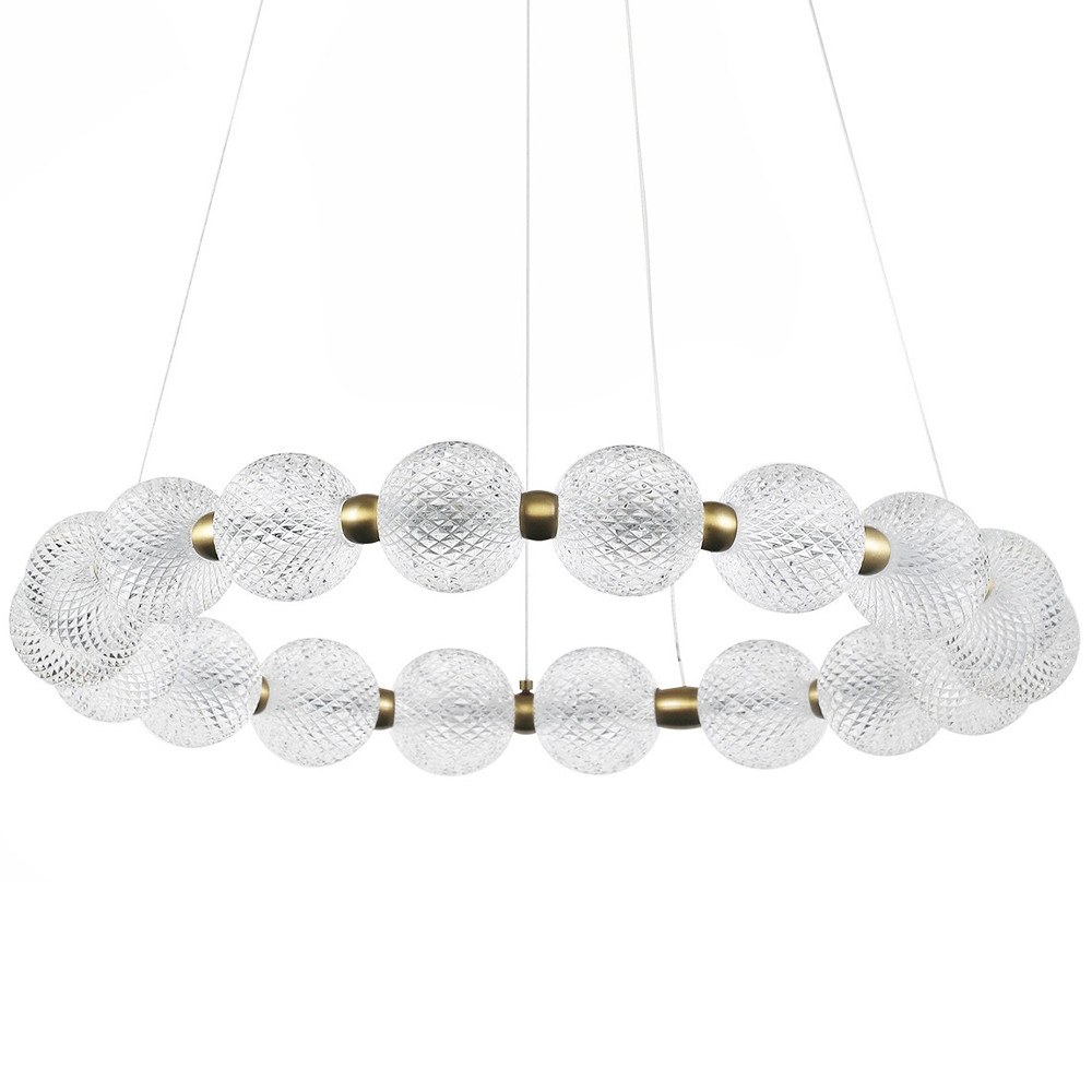 Светодиодная кольцевая люстра с круглыми плафонами Crystal Globule Chandelier