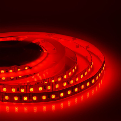 Светодиодная лента 20W/m 120LED/m 2835SMD красный 5M
