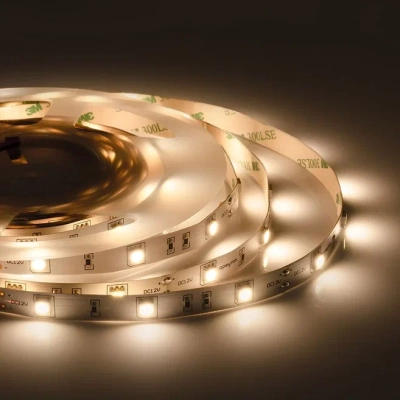 Светодиодная лента 7,2W/m 30LED/m 5050SMD теплый белый 5M