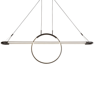 Светодиодная люстра Black LED Circle and Oval Lamp