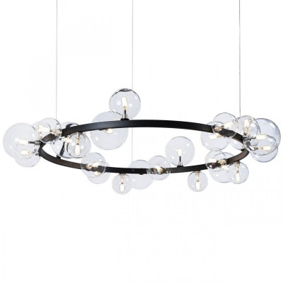 Светодиодная люстра Кольцо Прозрачное стекло IONA Сhandelier диаметр 120 см