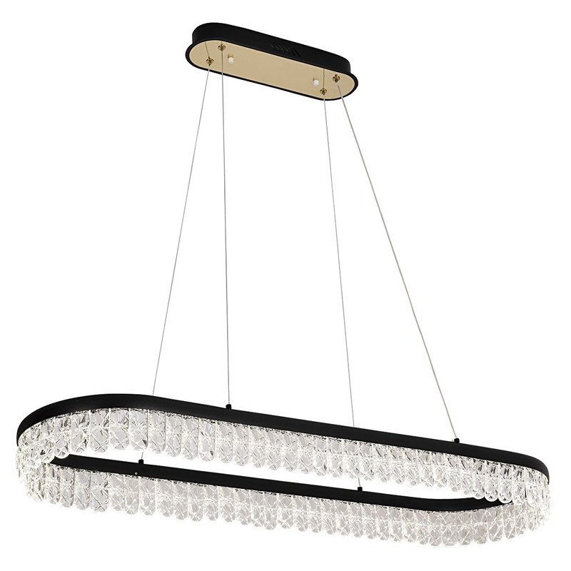 Светодиодная люстра овальной формы Pettico Black