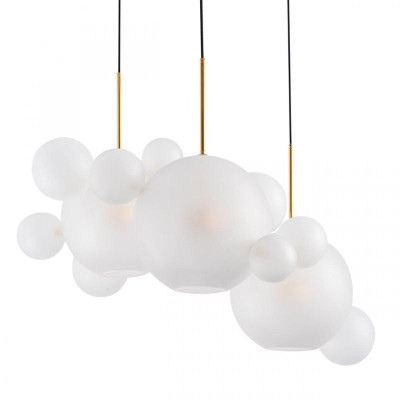 Светодиодный светильник Giopato & Coombes Bollr Bubble Chandelier Circle матовое белое стекло 3 плафона