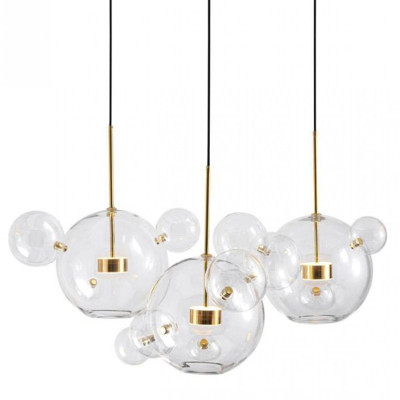 Светодиодный светильник Giopato & Coombes Bubble Chandelier Linear Circle 3 плафона