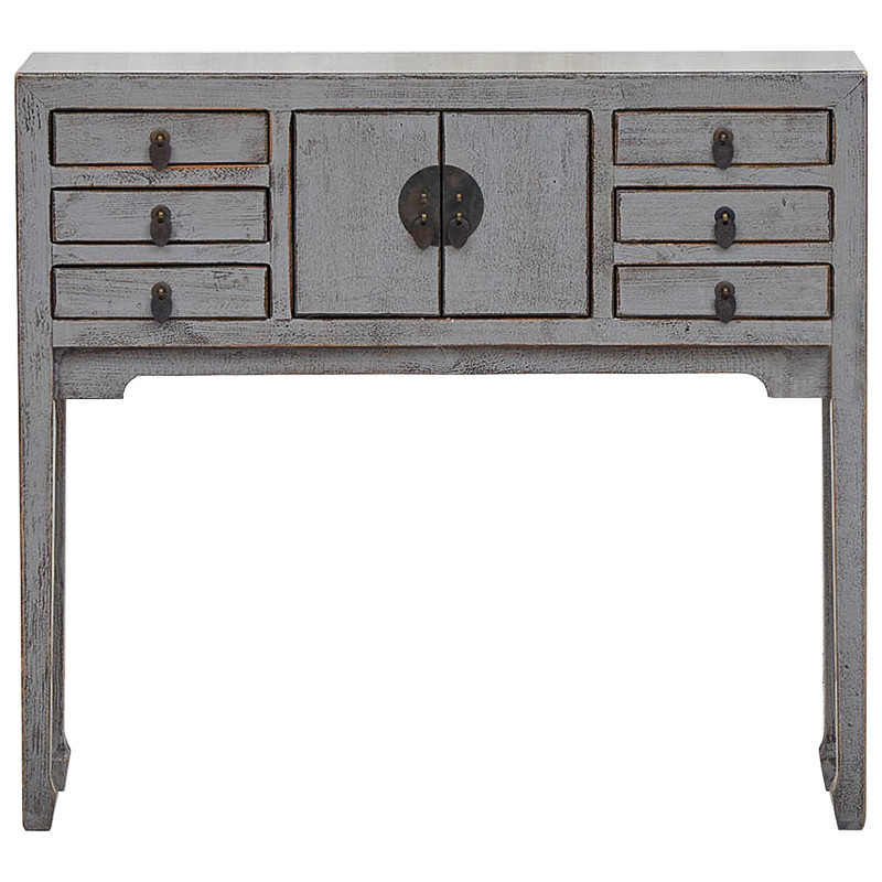 Серая Консоль в Китайском Стиле из сосны Grey Console Chinese