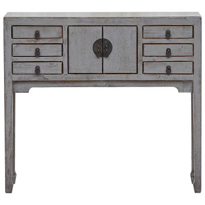Серая Консоль в Китайском Стиле из сосны Grey Console Chinese