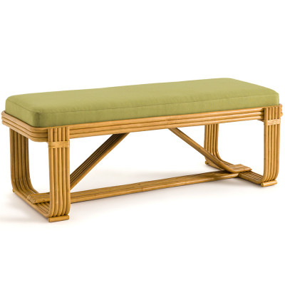 Скамья из ротанга с подушкой Mattia Rattan Bench