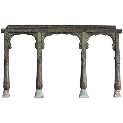 Старинная индийская резная арка из тика Antique Indian Carved Arch