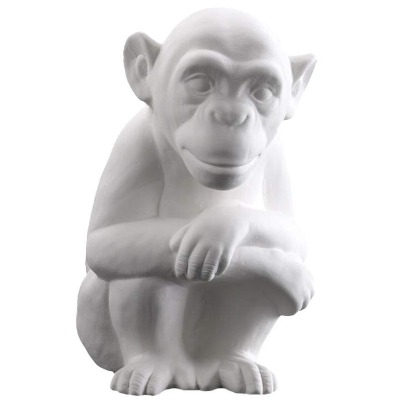 Статуэтка Abhika Monkey Bisc. White