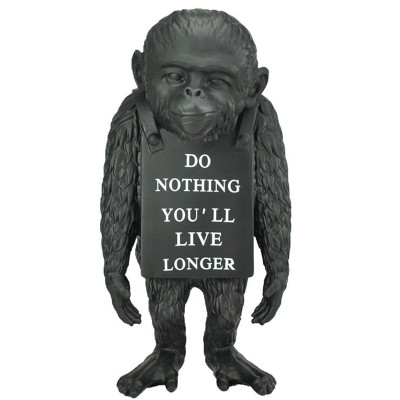 Статуэтка Banksy Lying Monkey Black
