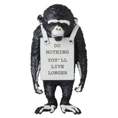 Статуэтка Banksy Lying Monkey Black and White