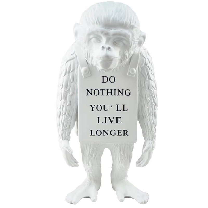 Статуэтка Banksy Lying Monkey White