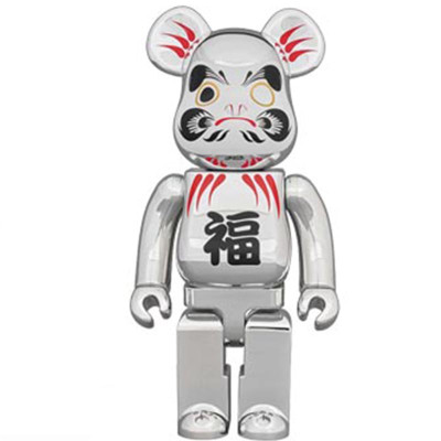 Статуэтка Bearbrick Daruma Silver