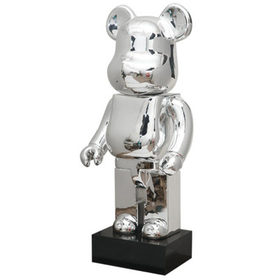 Статуэтка Bearbrick Silver on stand