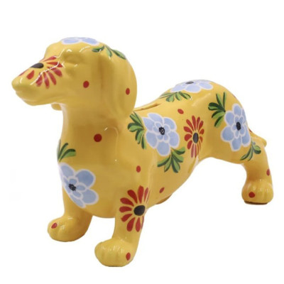 Статуэтка Flower Dachshund yellow