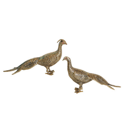 Статуэтка бронзовая пара Павлины Bronze Birds
