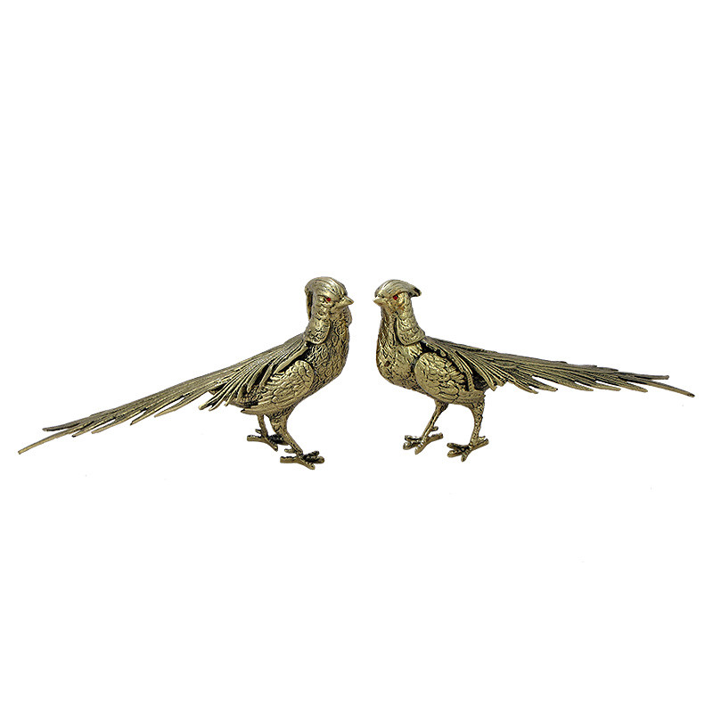 Статуэтка бронзовая пара Фазаны Bronze Birds