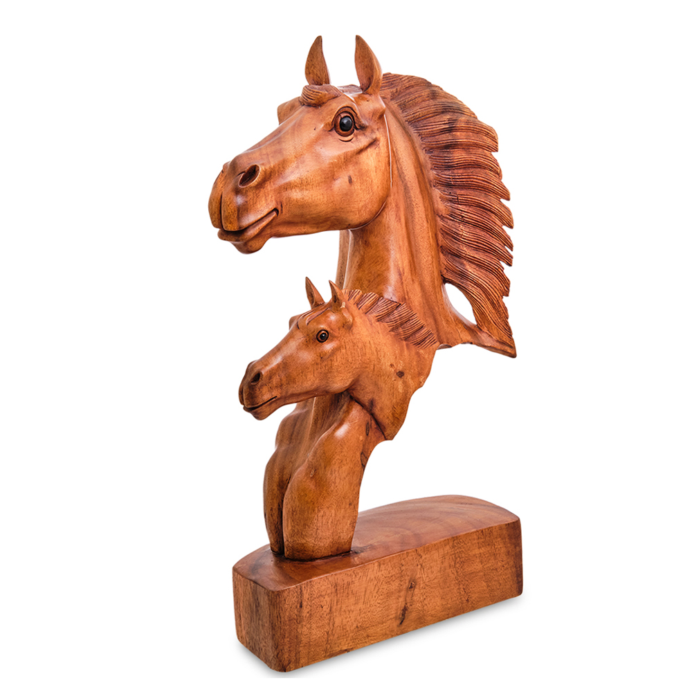 Статуэтка деревянная в виде головы лошади Horse of the World