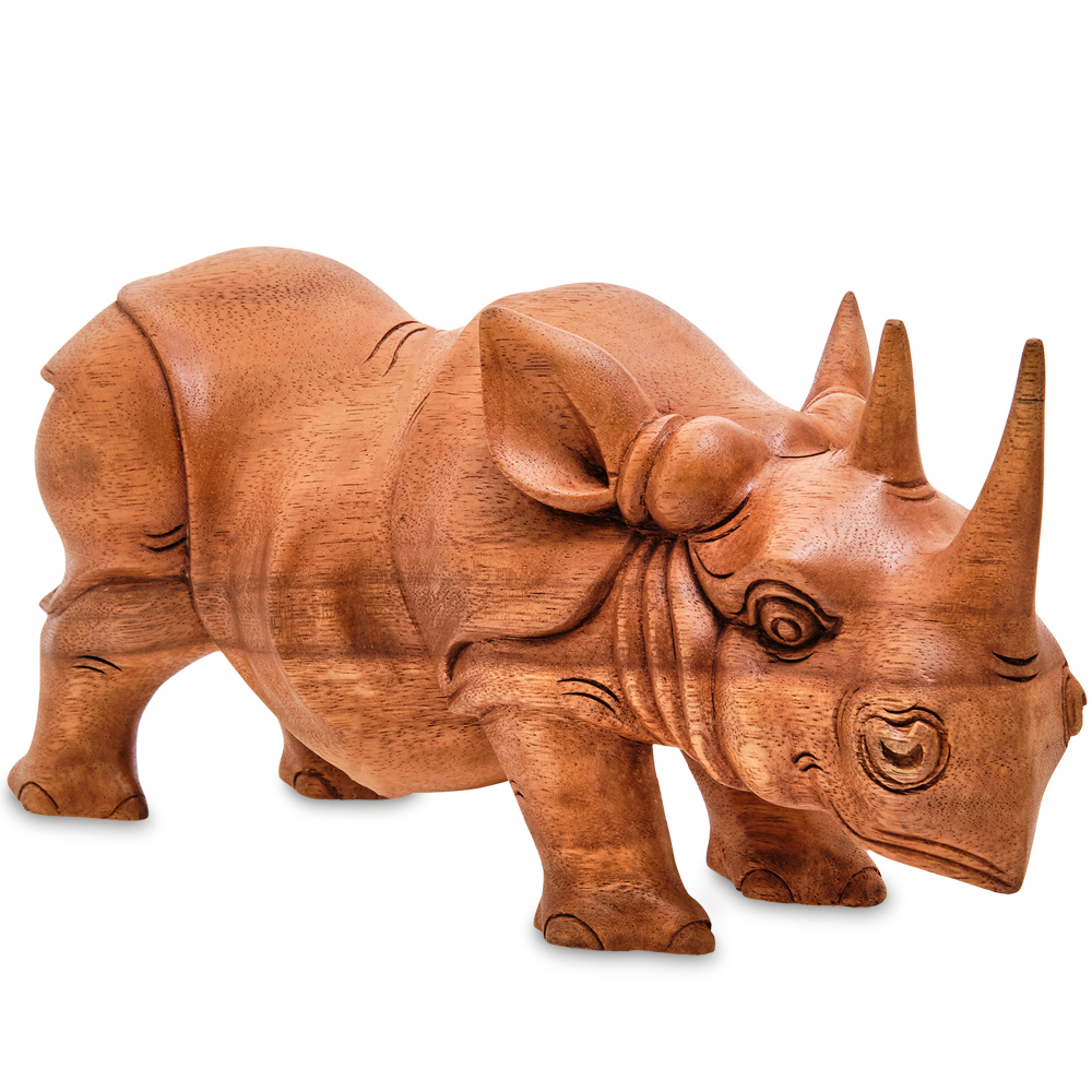 Статуэтка деревянная в виде носорога Rhino Horn