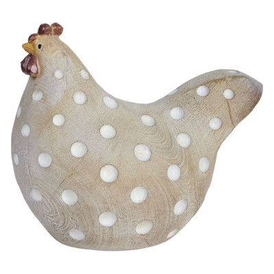 Статуэтка курица с текстурной поверхностью бежевого цвета Rustic Chicken