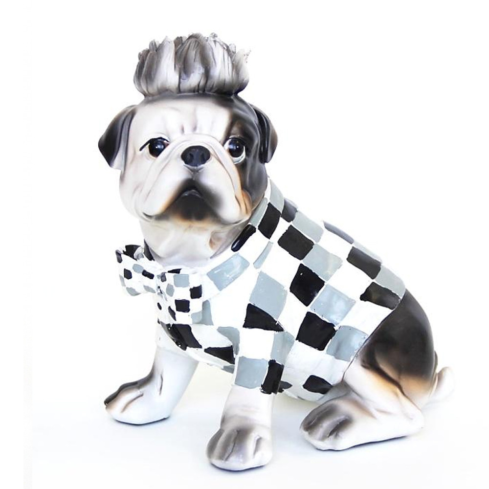 Статуэтка собака в клетчатой куртке Fashionable Dogs Cell