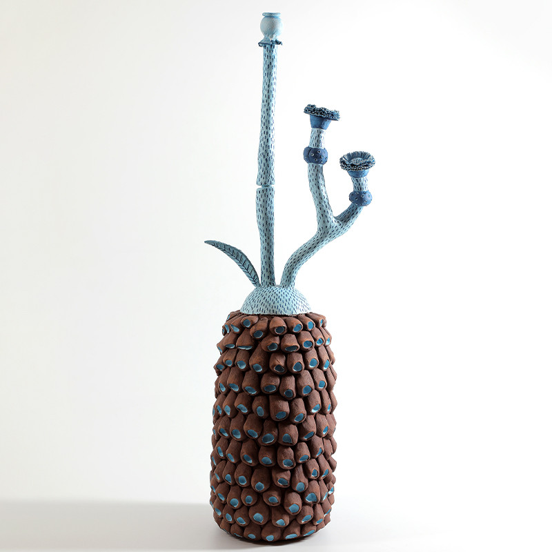 Статуэтка тропический фрукт Pandora Tropical Fruit Brown Blue Flowers